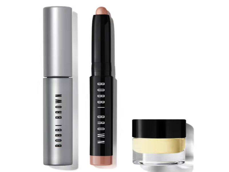 Bobbi Brown On Point Eye Set - Eye base 3ml - Eyeshadow stick 0.9g #golden pink - Mascara 3ml 1Set เหมาะสำหรับการพกพาไปทุกที่ เพียงแค่ปาดลงบนเปลือกตา ช่วยให้การแต่งตาเป็นเรื่องง่าย